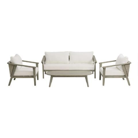 San Marino Graywashed Acacia Outdoor Furniture Collection | World Market