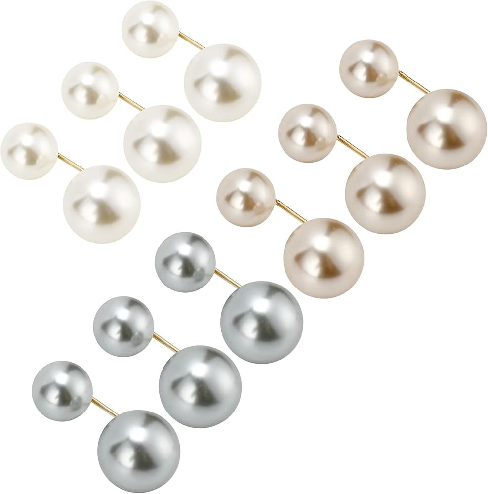 9Pcs Pearl Brooch Pins Anti-Exposure Neckline Pins Tops Decoration Pins for Clothing Sweater Broa... | Amazon (US)