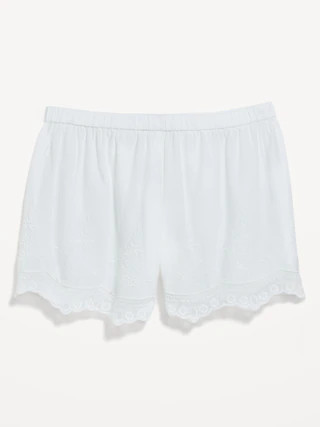 High-Waisted Lace-Trim Shorts | Old Navy (US)