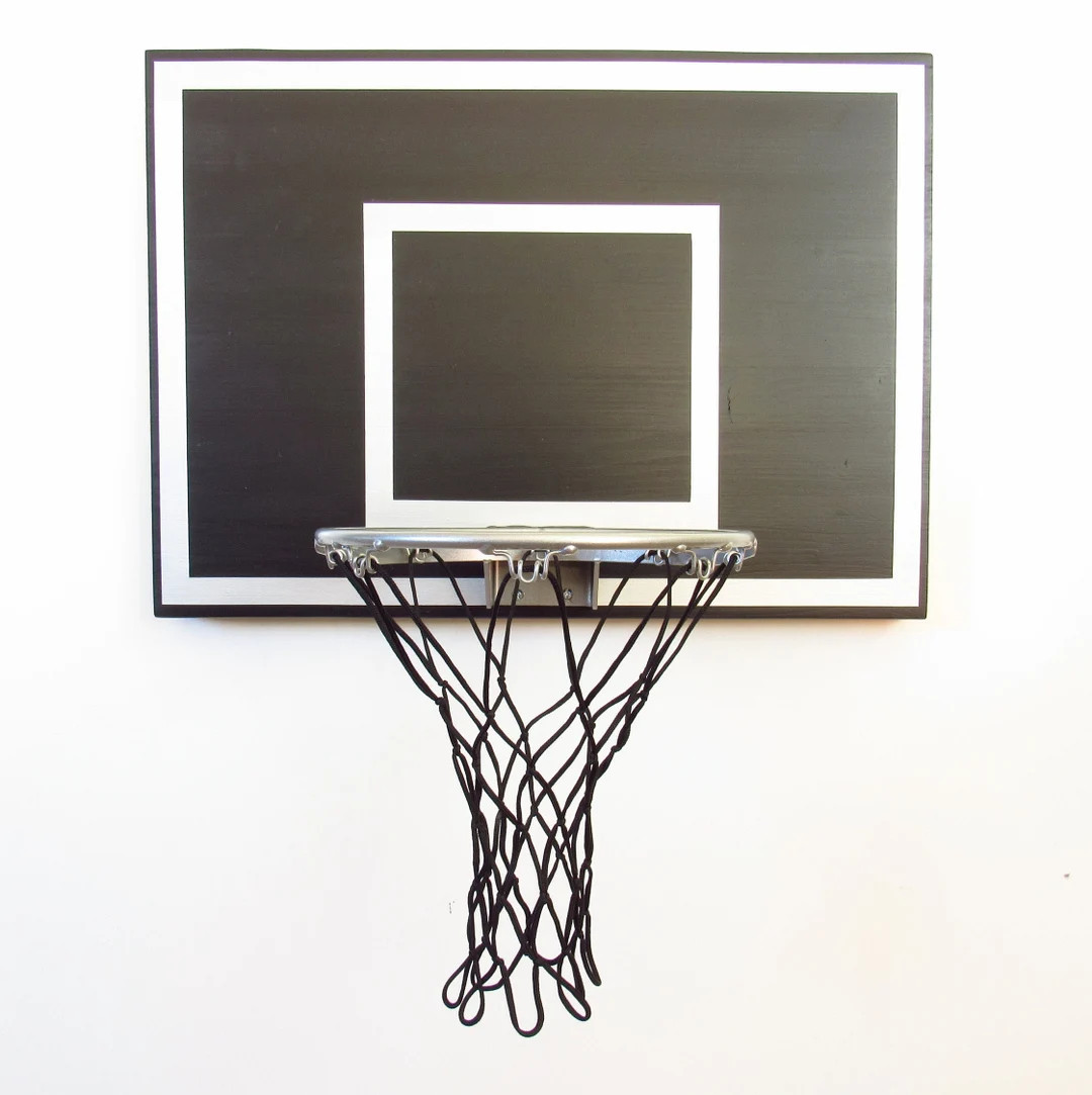 Black and Silver Indoor Basketball Goal | Etsy (US)