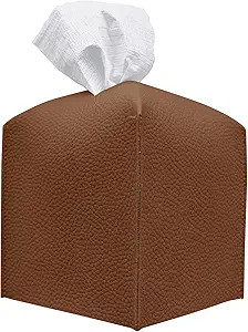 Carrotez Tissue Box Cover, [Refined] Modern PU Leather Square Tissue Box Holder - Decorative Hold... | Amazon (US)