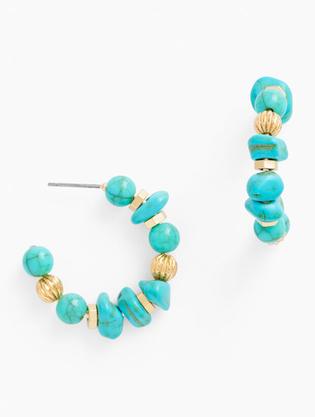 Turquoise Blue Hoop Earrings | Talbots