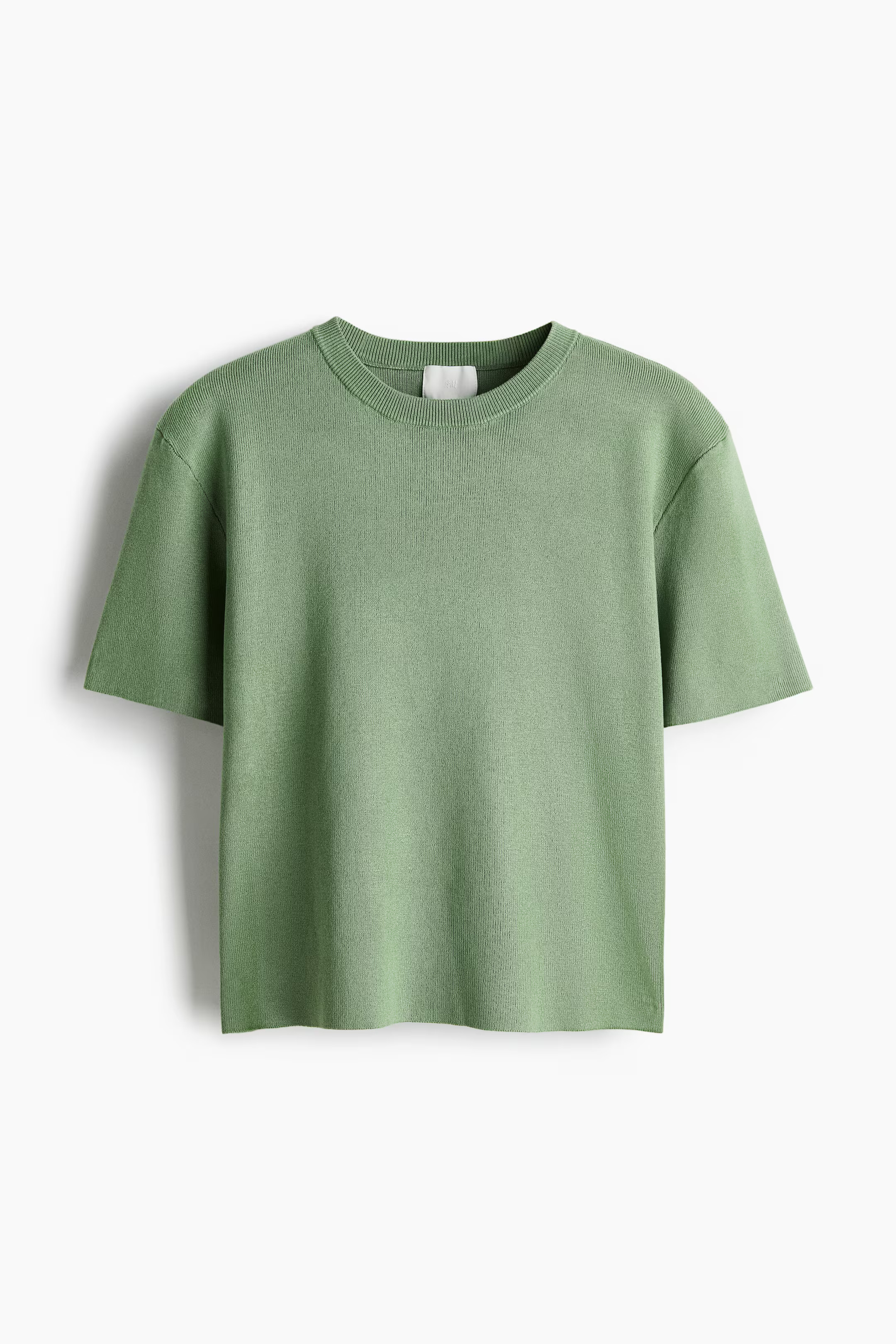 Fine-Knit T-Shirt - Dusty green - Ladies | H&M US | H&M (US + CA)