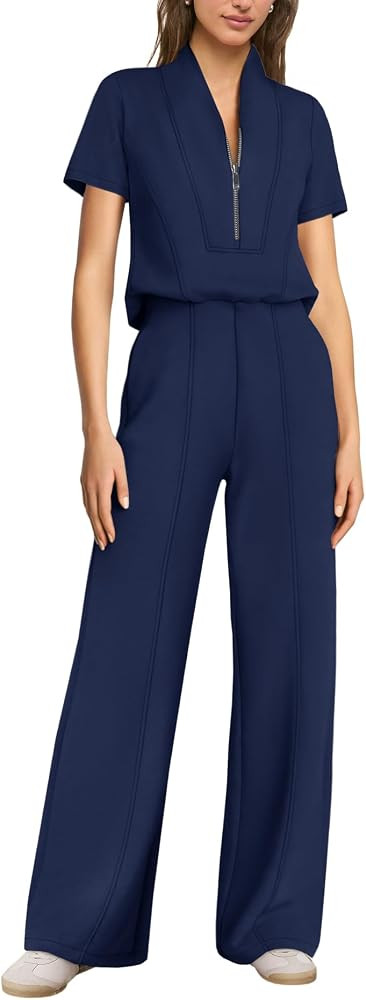SENSERISE Jumpsuits for Women Dressy Short Sleeve Jumpsuit | Amazon (US)
