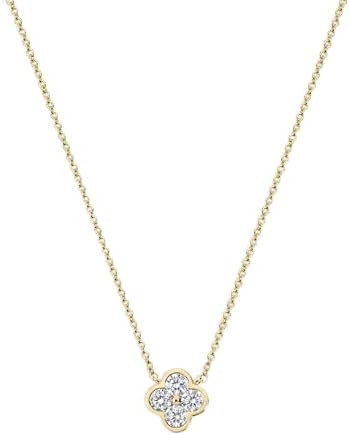 Electric Picks Camilla Clover Necklace for Women, 14k Gold Plated 4-Leaf Pendant Necklace, Design... | Amazon (US)