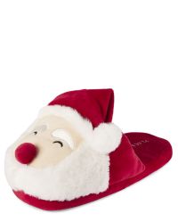 Unisex Adult Matching Family Santa Slippers - red | The Children's Place