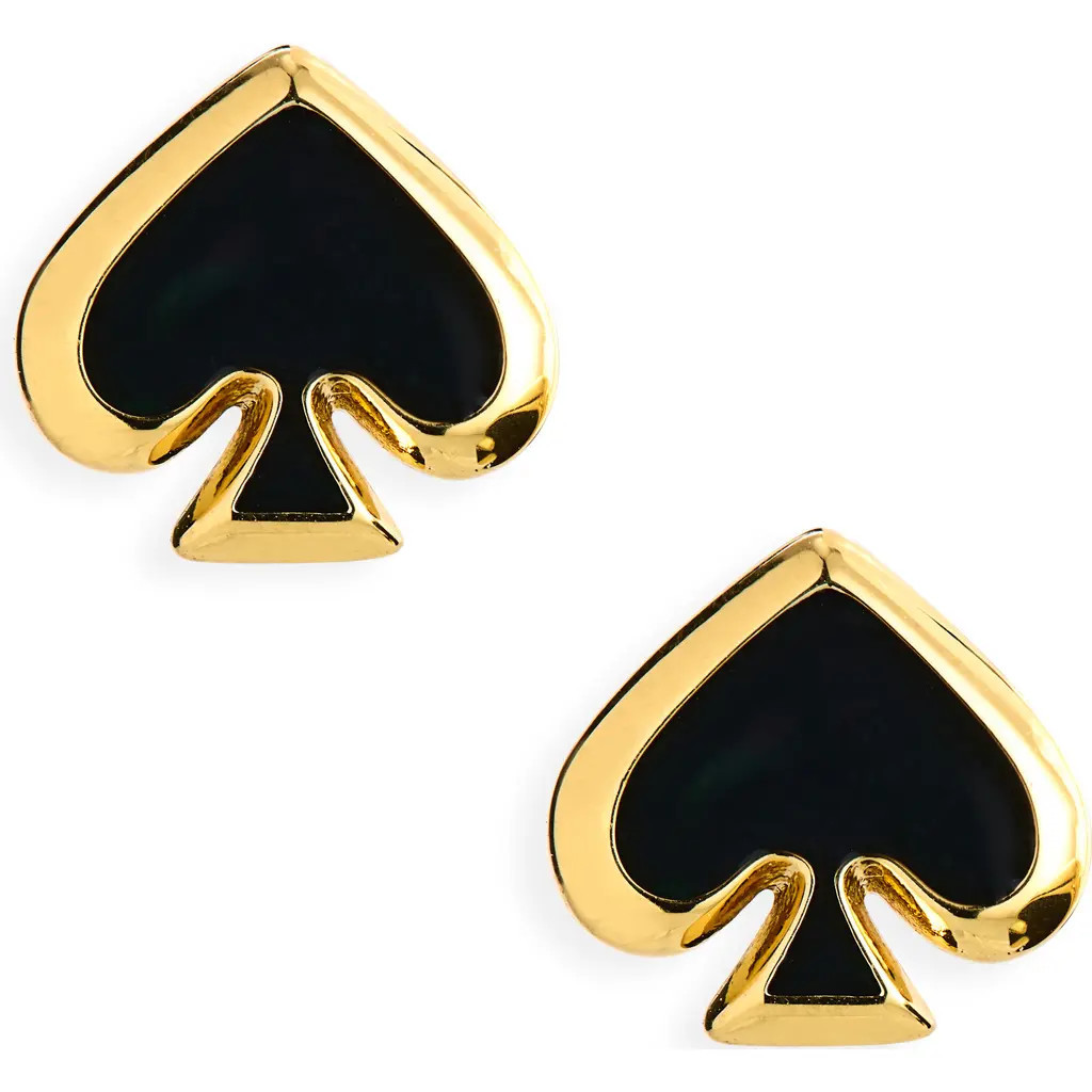 Kate Spade New York enamel spade stud earrings in Black at Nordstrom | Nordstrom