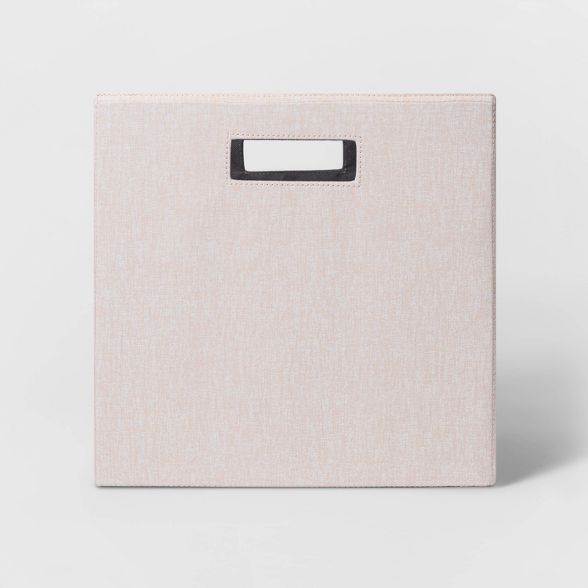 13" Fabric Cube Storage Bin Textured Peach - Threshold™ | Target