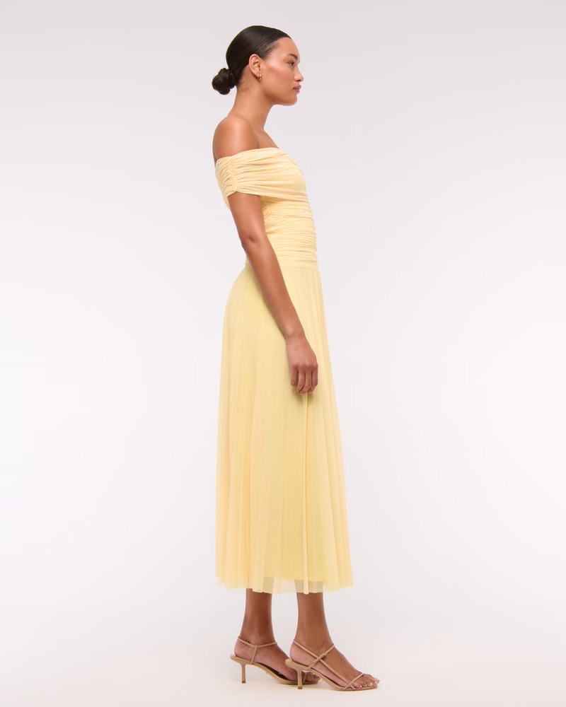 Women's The A&F Giselle Drop-Waist Mesh Maxi Dress | Women's Dresses & Jumpsuits | Abercrombie.co... | Abercrombie & Fitch (US)