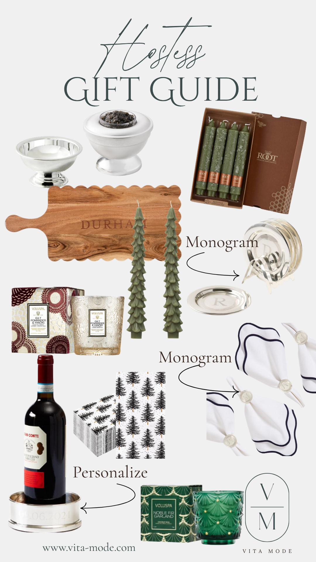  

 Gift your hostess one (or several) of these elegant items: silver caviar dish with accompanying condiment bowl, personalized serving board, napkin rings, silver coasters or wine coaster, or a seasonally inspired candle. #LTKgiftguide

#LTKSeasonal #LTKHome