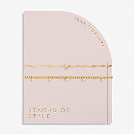Stacks Of Style Gold Bracelet Set Of 2 | Joma Jewellery