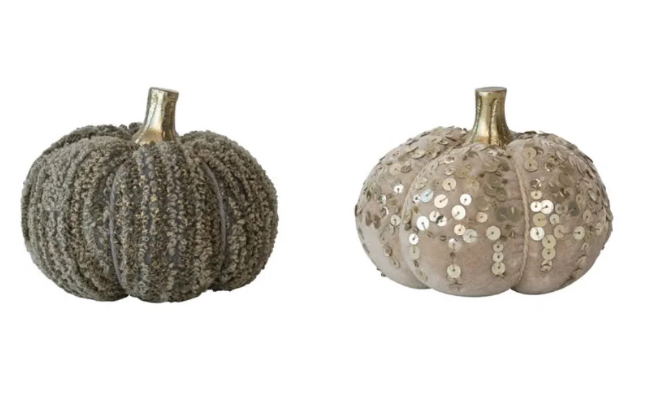 Cotton Velvet Sequin Pumpkins | Ama La Vita