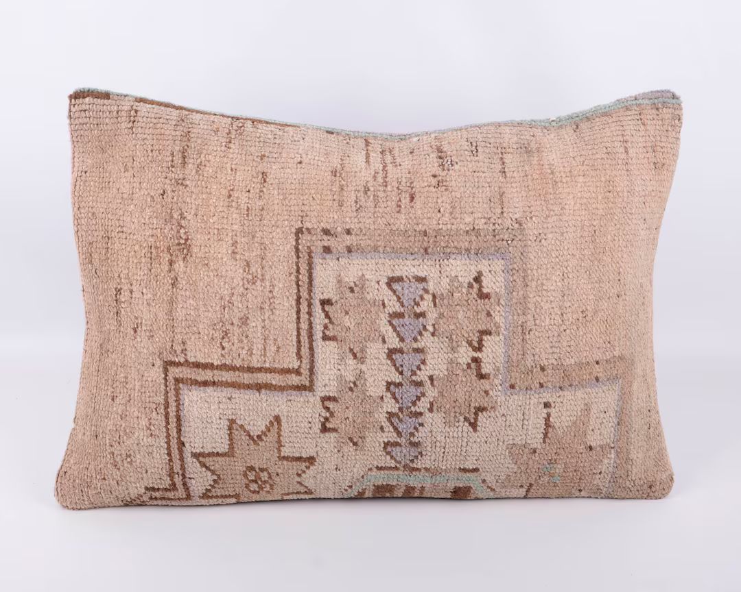 Embroidered Kilim Pillow, Turkish Carpet Kilim Pillow, Decorative Pillow, Kilim Lumbar, Ethnic Ki... | Etsy (US)