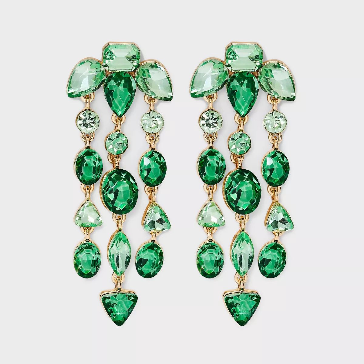 Linear Glass Drop Earrings - A New Day™ | Target