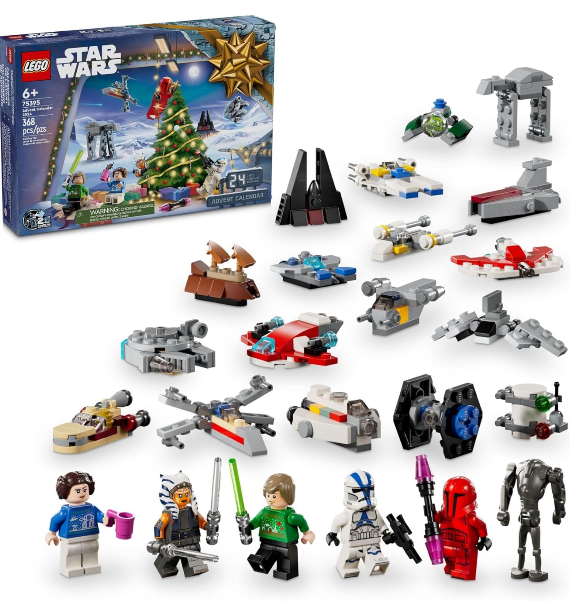 LEGO Star Wars 2024 Advent Calendar for Kids, Holiday Building Set with 18 Collectible Mini Toys and 6 Star Wars Figures, Star Wars Christmas Toy for Boys, Girls or Any Fan Ages 6 and Up, 75395

#LTKFindsUnder50 #LTKKids #LTKSeasonal