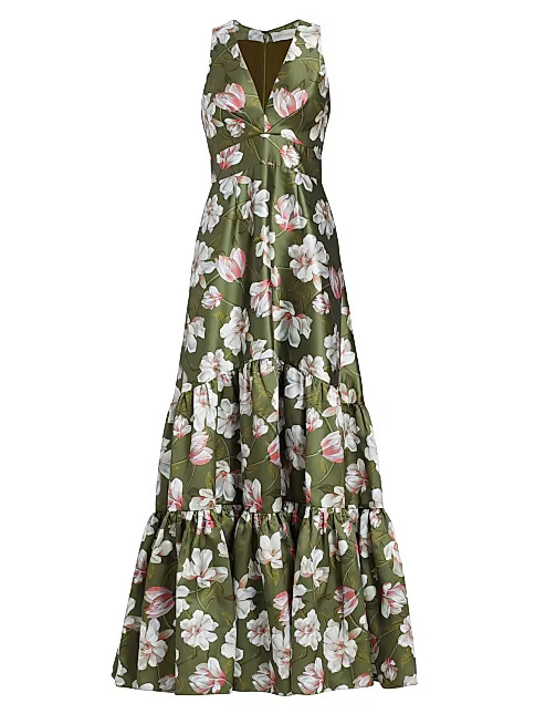 Rori Floral Satin Gown | Saks Fifth Avenue