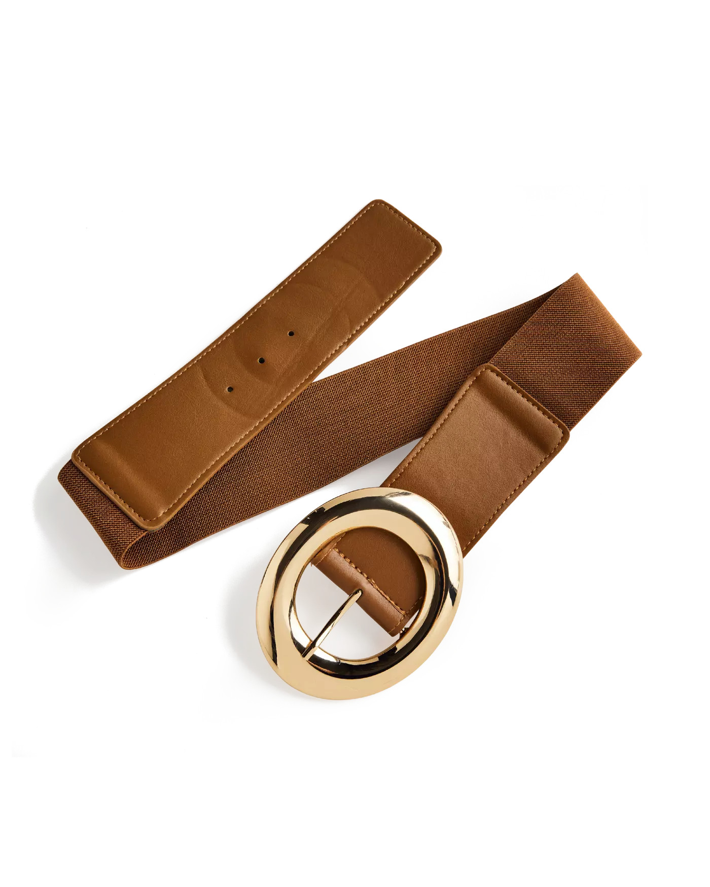 Gold Circle Buckle Waist Belt - Tan | Boston Proper | Boston Proper