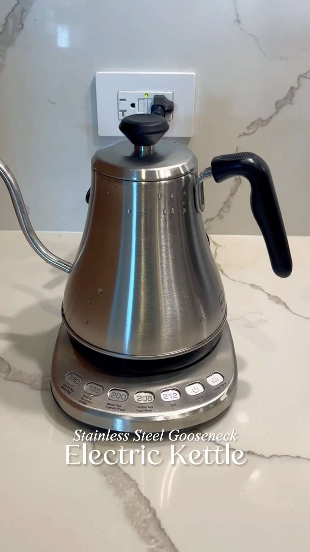 This gooseneck electric kettle has made my daily coffee and tea routine feel so much more intentional ☕️  The stainless steel design feels sturdy, the gooseneck spout gives great control, and it’s perfect for slow mornings or afternoon tea breaks ✨

#coffeelover #teatime #kitchenfinds #kitchenupgrade #coffeestation #dailyrituals
 #LTKfoodie #LTKHome