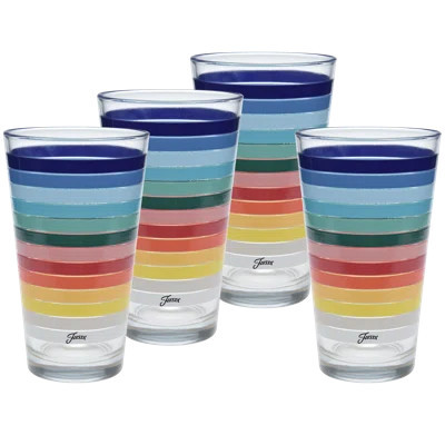 Fiesta All Colors Stripes 16-ounce Cooler Glass | Wayfair North America