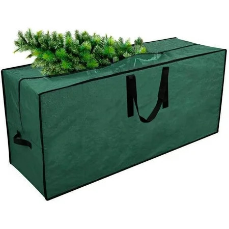Christmas Tree Storage Bags for 9 Feet Christmas Tree Christmas Tree Bags Reusable Oxford Bra Zipper Bags Durable Waterproof Materials Dustproof Insect and Moisture Resistant green | Walmart (US)