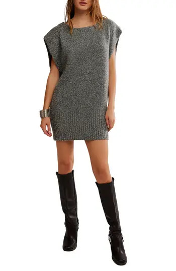 Free People Talia Sweater Minidress in Castle Grey Combo at Nordstrom Rack, Size X-Small | Nordstrom Rack