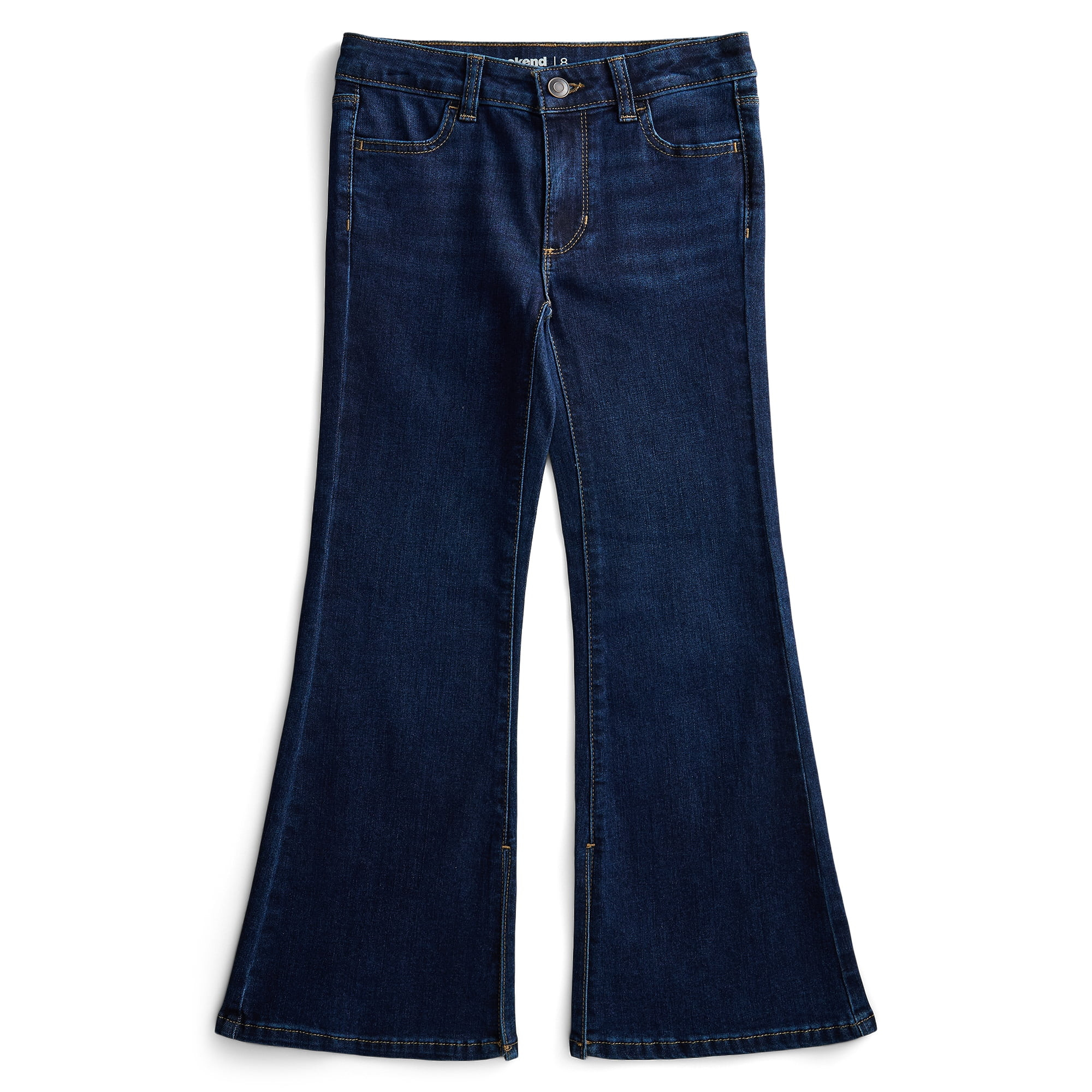Weekend Academy Girls Flare Denim Jeggings, Sizes 5-18 | Walmart (US)