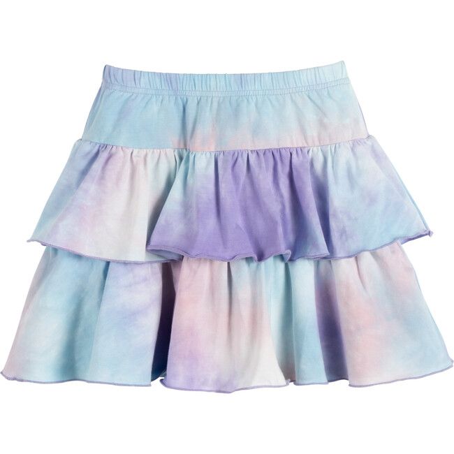 Courtney Ruffle Skirt, Lavender Tie Dye | Maisonette