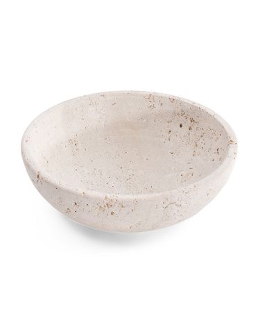 9x3 Solid Travertine Decorative Bowl | TJ Maxx