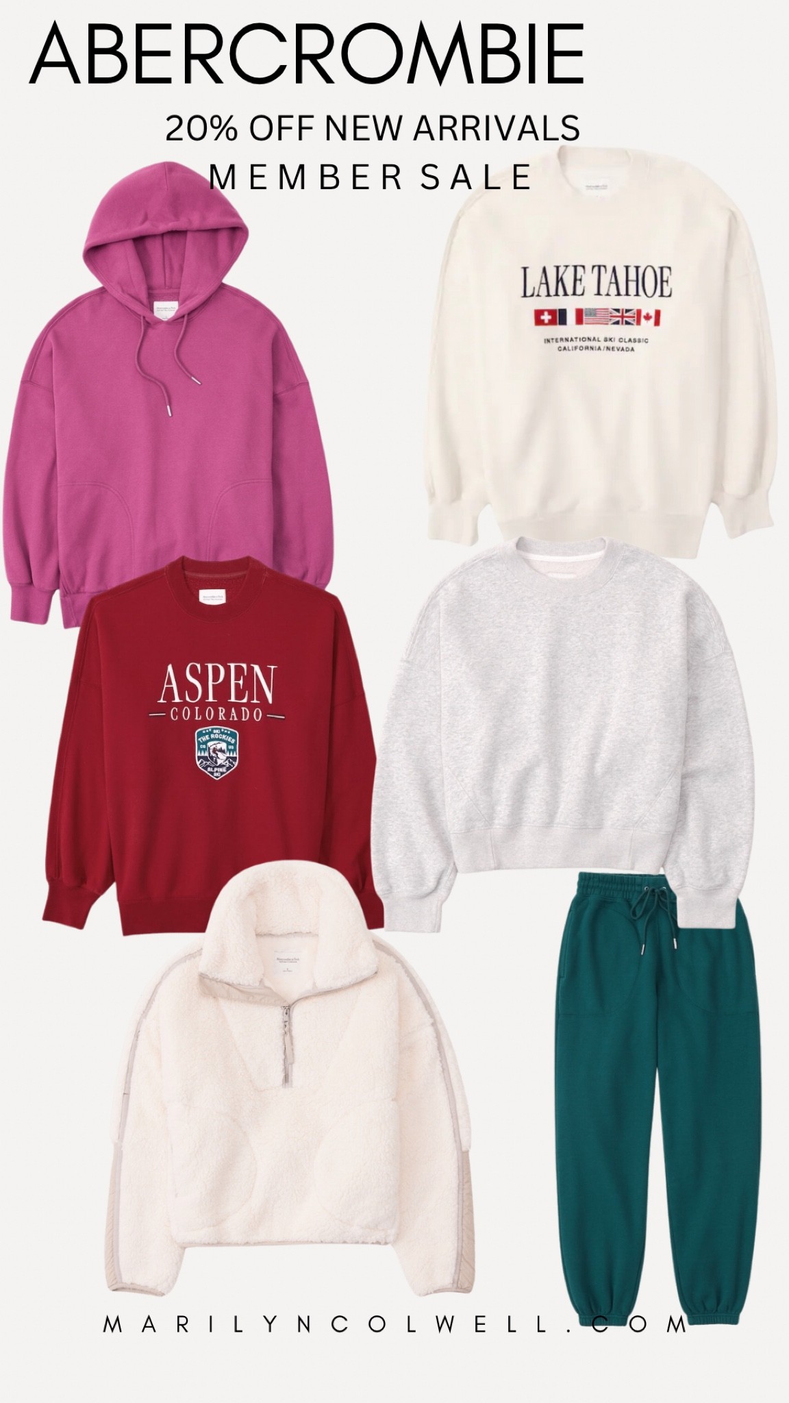 20% off Abercrombie New Arrivals for A&F members

Cozy looks comfy casual sweatshirt sweatpants lounge wear 

#LTKsalealert #LTKunder100 #LTKSeasonal