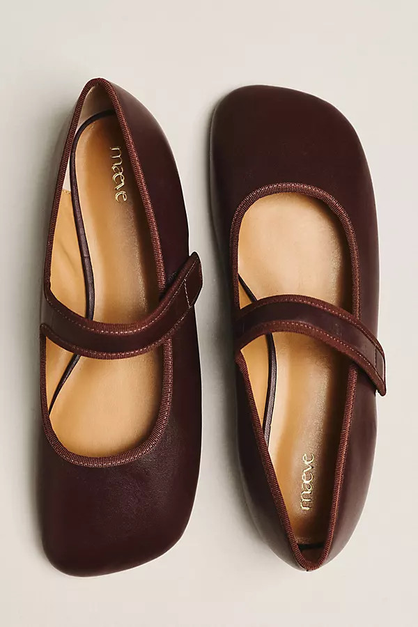 Square-Toe Mary Jane Flats | Anthropologie (US)