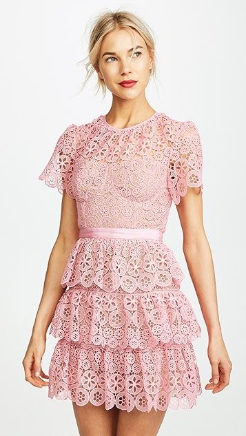 Tiered Lace Mini Dress | Shopbop