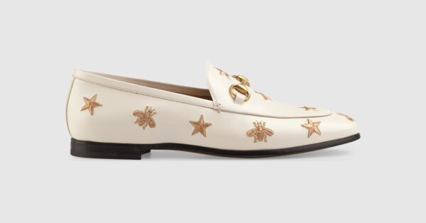 Gucci Jordaan embroidered leather loafer | Gucci (US)