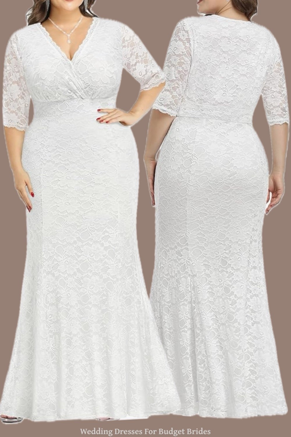 Beautiful plus size wedding dress up to size 26 and under $65 on Amazon. 

#LTKSeasonal #LTKPlusSize #LTKWedding