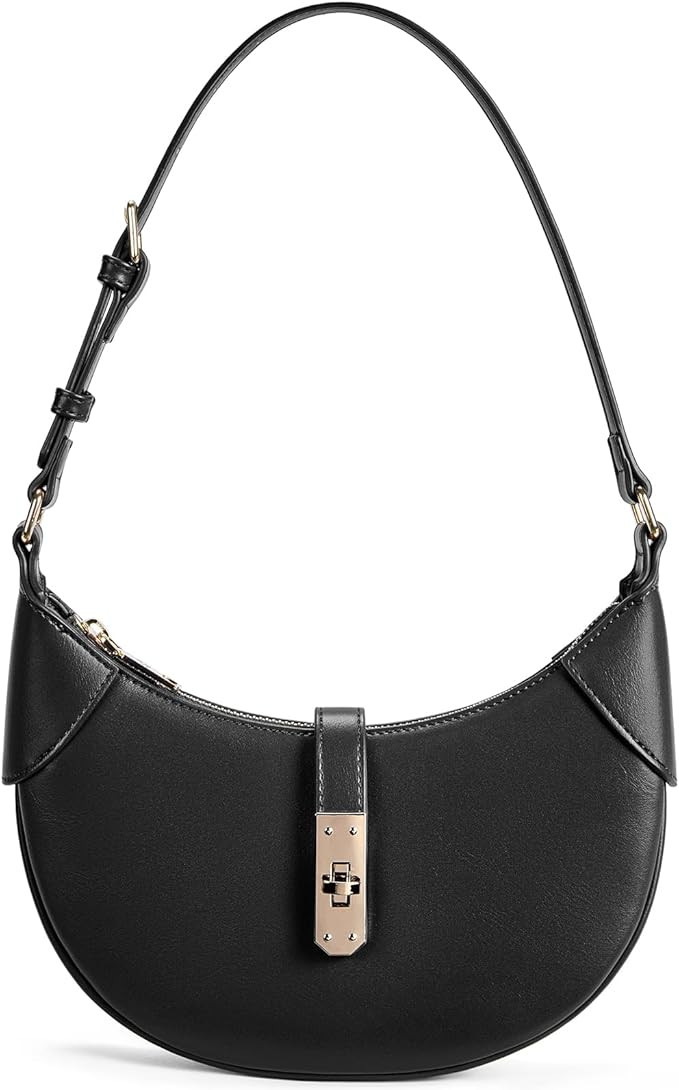 BOSTANTEN Shoulder Bags for Women Small Crescent Moon Underarm Purse Trendy Vegan Leather Handbag | Amazon (US)