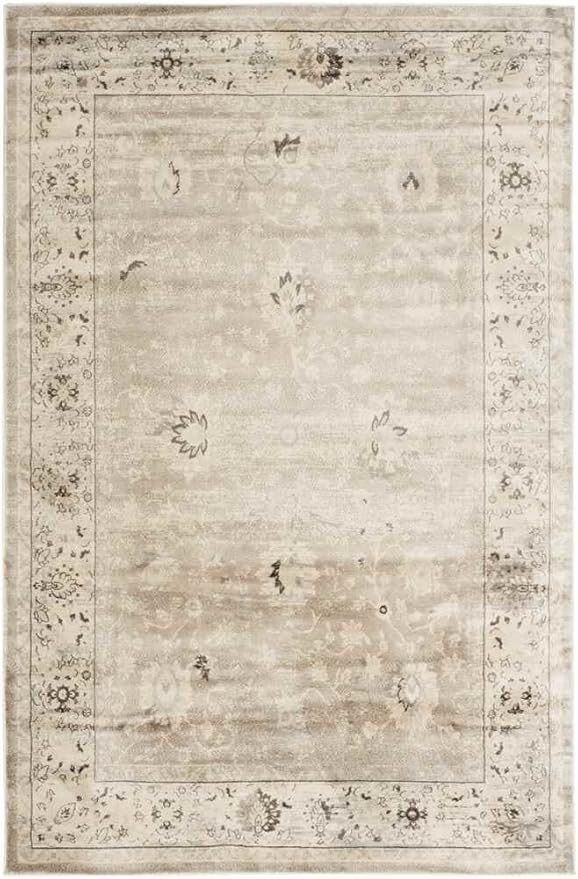 SAFAVIEH Vintage Collection 8' x 11' Light Grey/Ivory VTG433D Oriental Traditional Distressed Are... | Amazon (US)