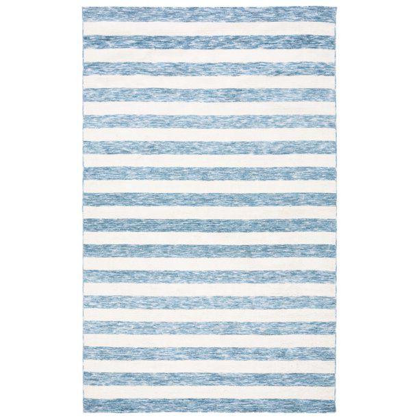 SAFAVIEH Easy Care Fergal Stripe Area Rug, 2' x 3', Light Blue/Ivory | Walmart (US)