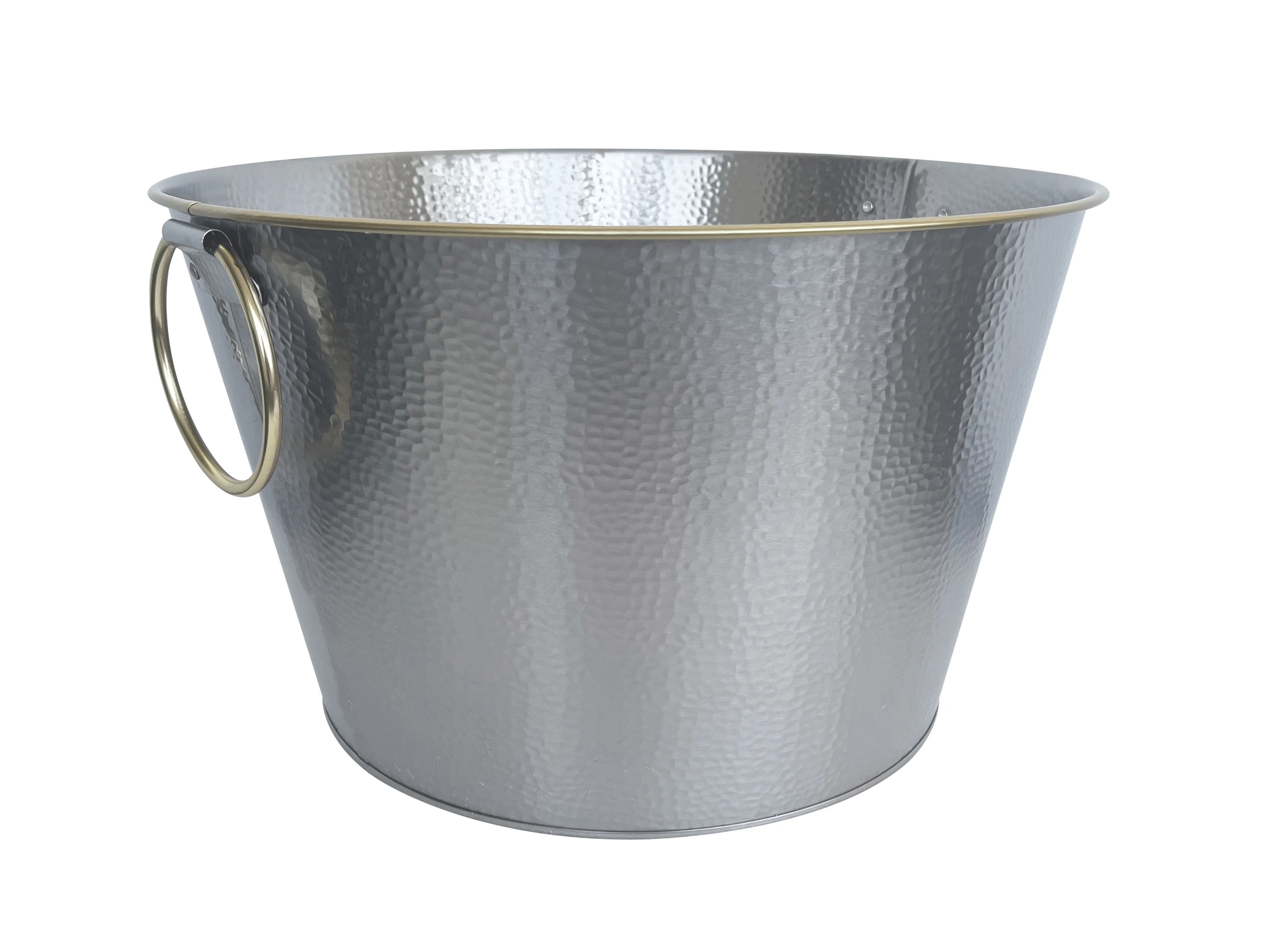Better Homes & Gardens Stainless Steel Hammered Round Tub, 15 in | Walmart (US)