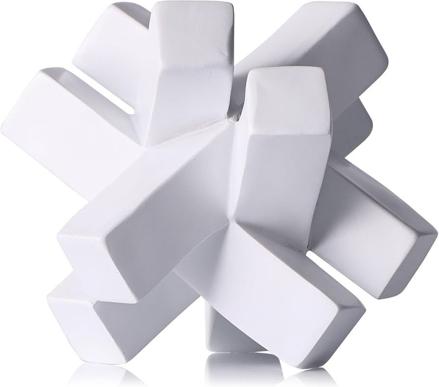 XMGZQ White Knot Decor,Modern Geometric Sculpture Knot Statue Decor,Knot Sculpture and Figurines,... | Amazon (US)
