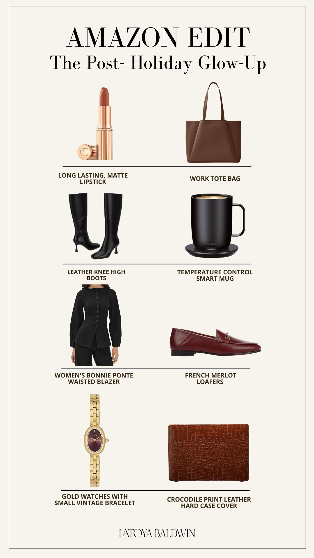 Post-holiday budget feeling tight? These Amazon picks give you the glow-up without the price tag. Better workwear, a cleaner desk, and beauty essentials that actually make a difference. #amazonfinds #amazonworkwear #budgetfriendly #workwearstyle #workwearinspo 

 #LTKSeasonal #LTKFindsUnder100 #LTKWorkwear