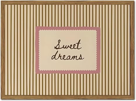 Sweet Dreams Wall Art Cute Coquette Girl Quote Wall Decor Vintage Striped Poster Canvas Print for... | Amazon (US)