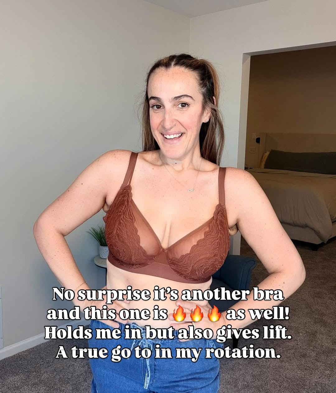 I find my self reaching for this bra on the regular. Great under a tee or that deep V-neck!

TTS 

 #LTKdayinmylife #LTKOver40 #LTKMidsize