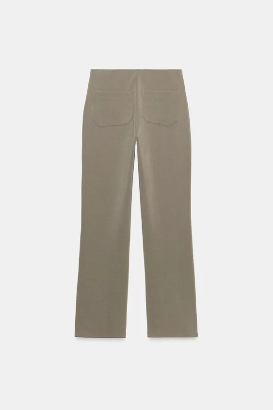 Model height: 177 cmMid-waist trousers with an elastic waistband. Patch pockets. Slim-fit leg. | Zara UK