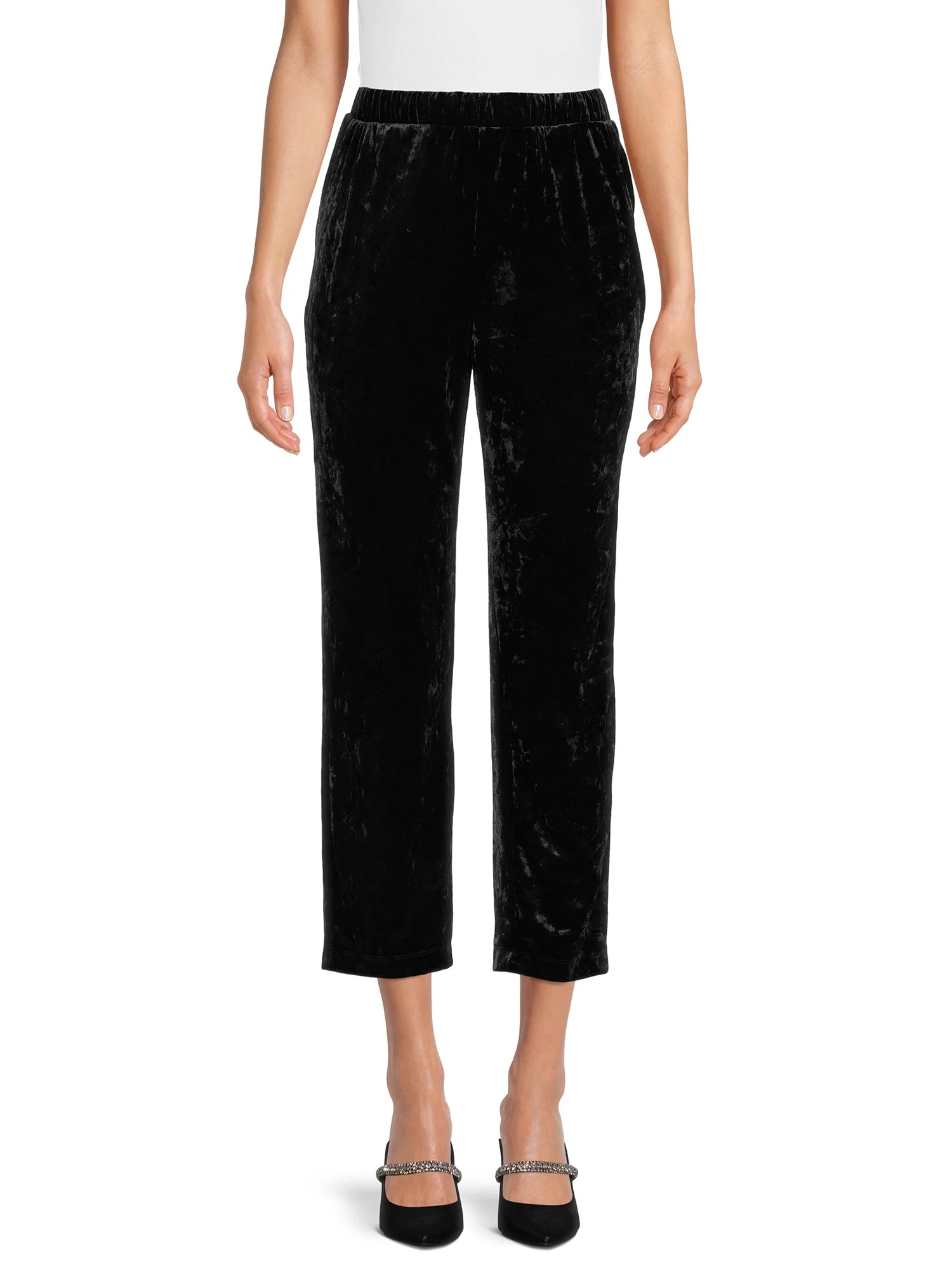 The Get Women's Velvet Pull-On Trousers | Walmart (US)