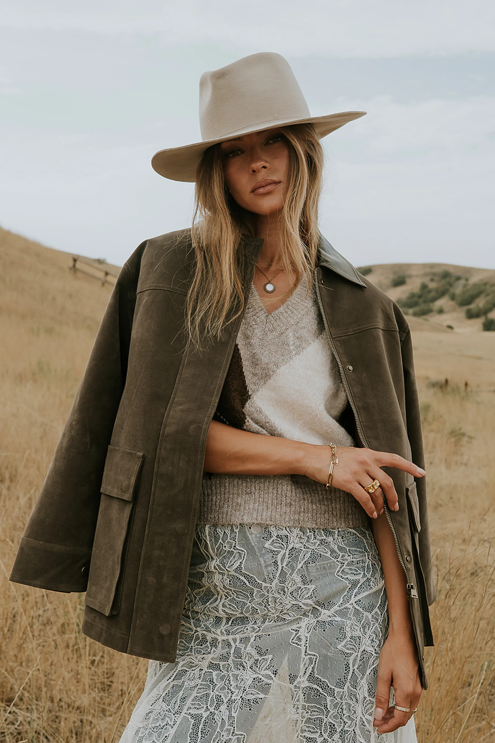 Carly Vegan Leather Jacket in Dark Olive | Böhme US