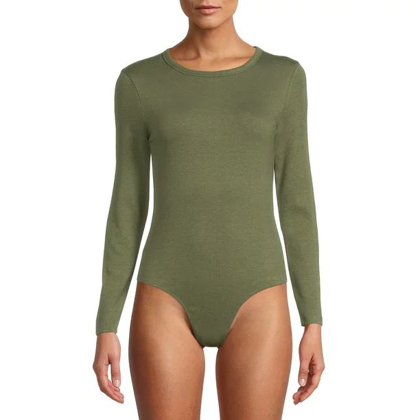 Time and Tru Women's Long Sleeve Bodysuit - Walmart.com | Walmart (US)