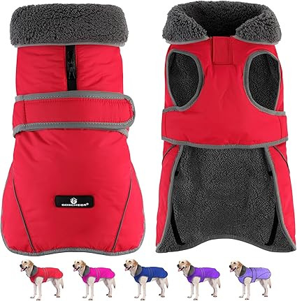 Dogcheer Dog Coat, Waterproof Dog Jacket Reflective Pet Winter Coat with Adjustable Hook & Loop, ... | Amazon (US)