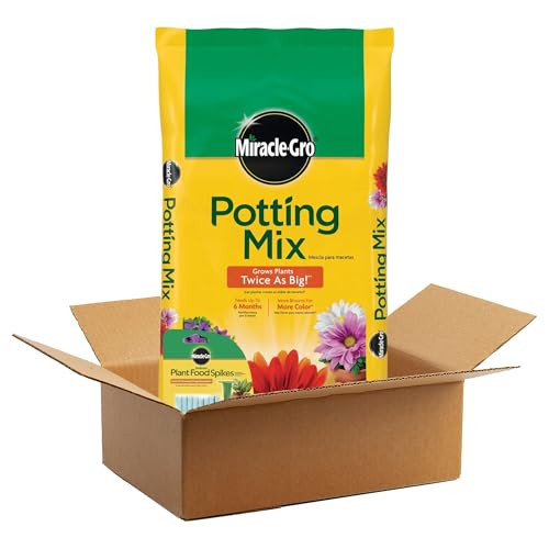 Miracle-Gro 2 Cu Ft Potting Mix and 24-Pack Indoor Plant Food Spikes for Garden Soil - Continuous Feeding for Houseplants, Outdoor Gardening, Vegetable Planting, and Container Growing | Amazon (US)