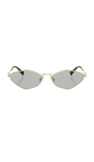 Geometric Sunglasses in Pale Gold | Revolve Clothing (Global)