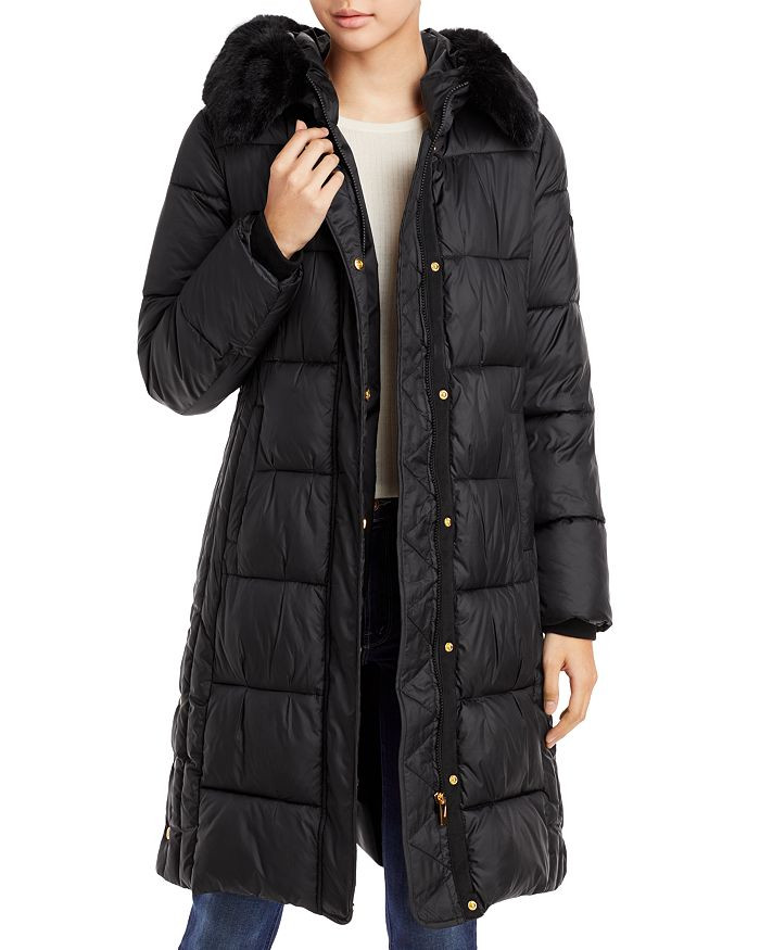 Faux Fur Trim Hooded Puffer Coat | Bloomingdale's (US)