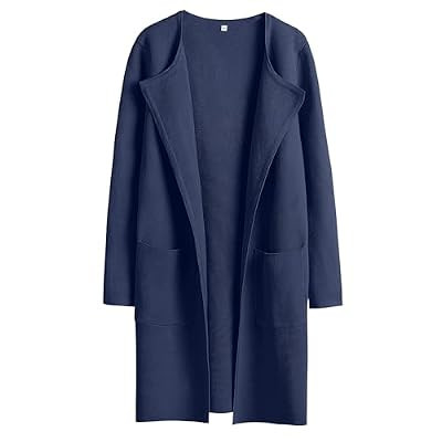 ANRABESS Womens Cardigan Sweater Open Front Knit Long Coatigan Dressy Casual Jacket C… | Amazon (US)
